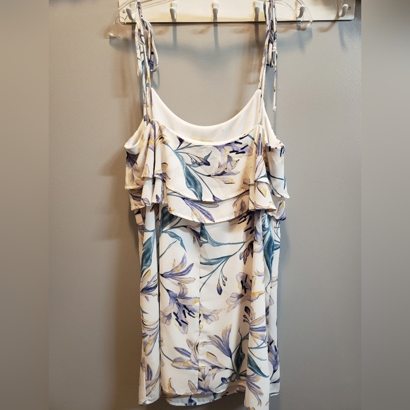 Rokoko Double Ruffle Flowy Romantic Floral Dress, Medium - Picture 2 of 6